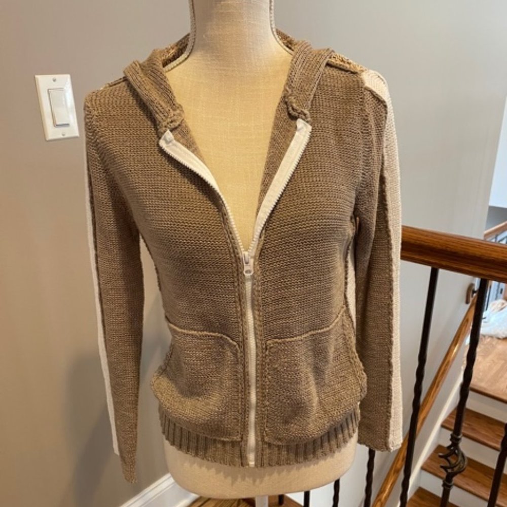 Curio zip front hooded woven jacket, NWT